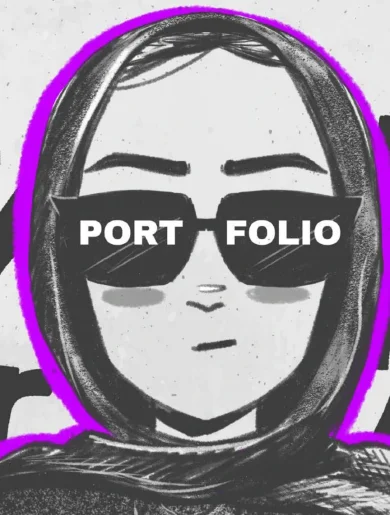 Nesreen Mohammed Illustrated Self-Portrait